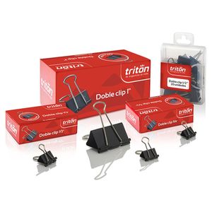 Gancho Manecilla Doble Clip 1 1/4P 3Cm Triton Cajax12