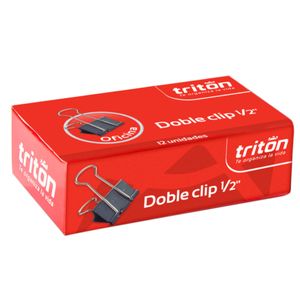 Gancho Manecilla Doble Clip 1/2P 1.25Cm Triton Cajax12