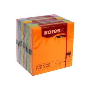Nota Autoadhesiva 75X75Mm Neón Kores 1 Taco X 100Hojas