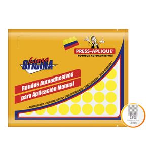 Etiqueta Adhesiva 13Mm Amarilla Paquete x  1064