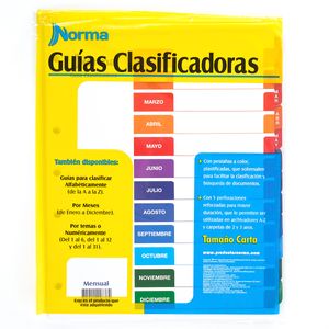 Separador Pasta de Argolla 105-12 Mensual