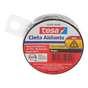 Cinta Aislante 18Mm x 15 Metros Negra