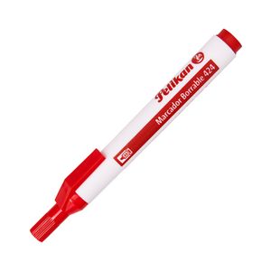 Marcador Borra Punta Biselada Rojo Pelikan