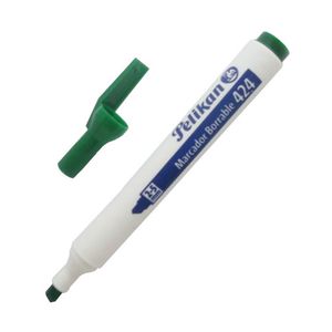 Marcador Borra Punta Biselada Verde Pelikan