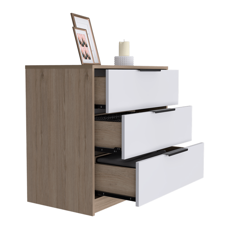 Comoda-3-cajones-Kaia-RTA-rovere-blanco