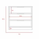 Comoda-3-cajones-Kaia-RTA-rovere-blanco