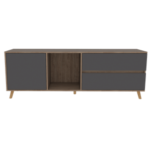 Rack para tv Salem RTA miel-plomo