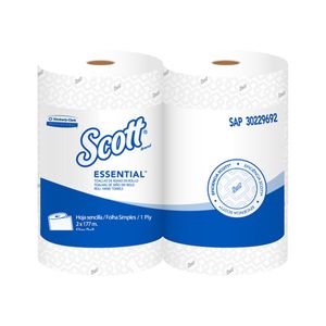 Toalla Manos Rollo 177 Mts Blanca Hoja Sencilla  30229692