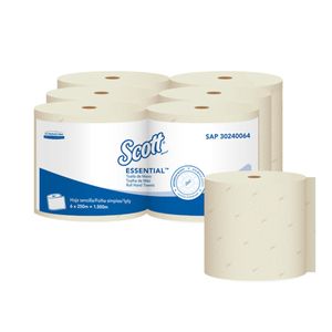 Toalla Manos Rollo 250 Mts Natural Hoja Sencilla 30240064