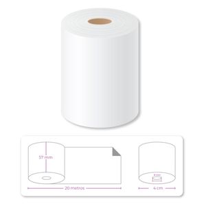 Rollo Térmico 57Mm x 20M Core  8