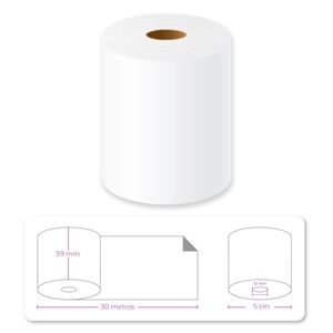 Rollo Térmico 59Mm x 30M Core  13Mm