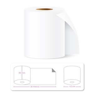 Rollo Térmico Rollo 80Mm x 30M