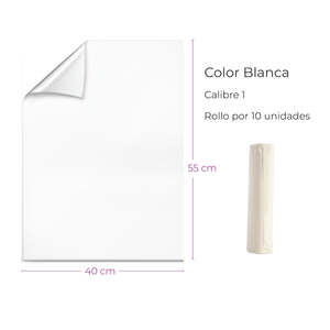 Bolsa Plástica Blanca 40X55Cm Calibre 1 Alta Densidad Material Recuperado Rollo X 10
