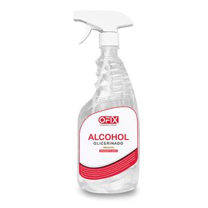 Alcohol Glicerinado 70% Neutro Todo Uso X 1000 Ml Ofix Con Pistola Atomizadora