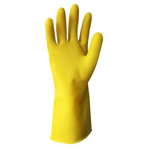 Guante Caucho Industrial Amarillo Talla 8 Calibre 25 Latexport Paquete X 2