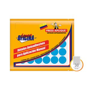 Etiqueta Adhesiva Redonda de 19Mm 1171 Azul Press Aplique Paquete X 540