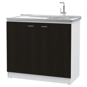 Mueble Inferior Kit Lavaplatos Nápoles RTA Blanco + Wengue