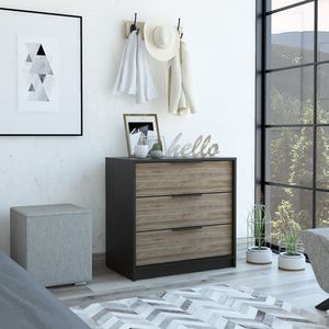 Comoda Kaia 3 Cajones Rta Wengue -Miel