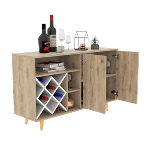 Mueble Bar Vithi Rta Macadamia + Blanco