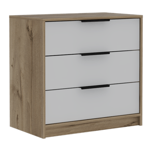 Comoda 3 Cajones Kaia Miel Blanco