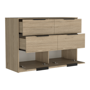 Comoda 4 Cajones Kaia Rta Rovere + Blanco