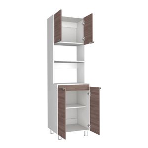 Mueble Microondas Fendi Rta Blanco + Castaño