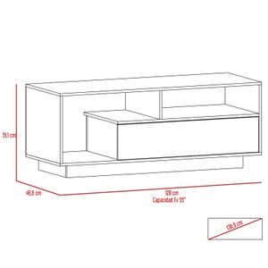 Mesa De Tv Adelle Rta Habano + Plomo