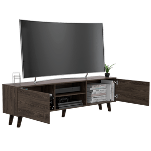 Rack Para Tv 80'' Z 180 2 Puertas Rta Coñac