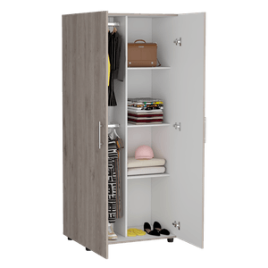 Closet Tera 180 X 80 X 48 Rta Ceniza Blanco