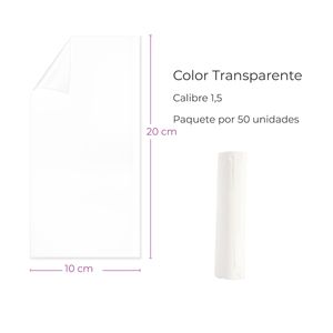 Bolsa Moneda Bd-Original De 10 X 20 Cm Calibre 1.5 Sin Impresión Paquete X 50