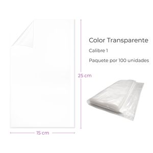 Bolsa Plástica Bd-Ori 15X25Cm C1 Transparente Paquetex100