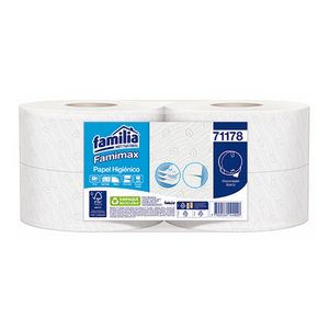 Papel Higiénico Jumbo Hoja Triple 170 Mt 71178 Blanco Familia Paquete x 4 Unidades