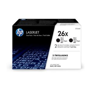 Cartucho De Tóner Hp 26X Negro Laserjet Original (Cf226Xd) Pack 2 Pg 9000