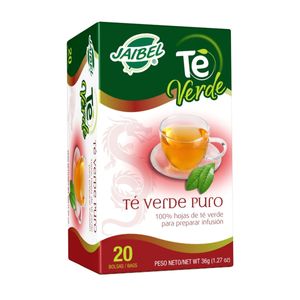 Infusión Te Verde Sobres Jaibel Caja X 20