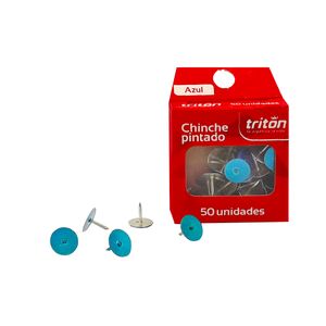 Chinches Plastificados Azul Triton Cajax50