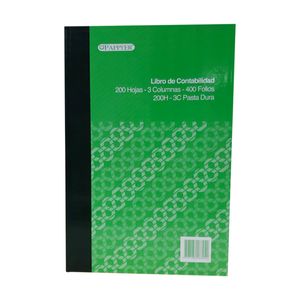 Libro Contabilidad Oficio 3Col 200F Pasta Dura 10132 Pappyer