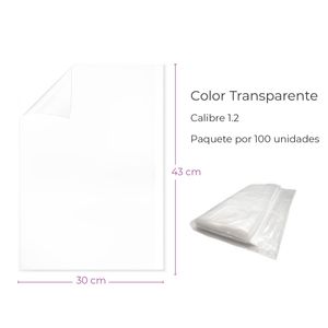 Bolsa Plastica Bd-Ori 30X43Cm C1.2 Transparente Paquetex100