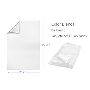 Bolsa Plastica Ad-Ori 20X30Cm C0.5 Blanca Paquetex100