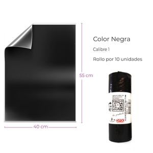 Bolsa Plastica Ad-Rec 40X55Cm C1 Negra Rollox10