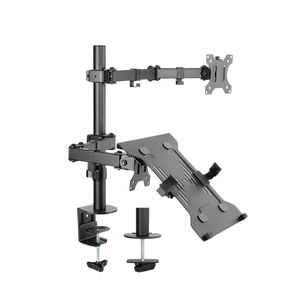 Soporte Brazo Doble Para Portátil Y Monitor En Acero Ref 345