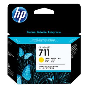 Cartucho De Tinta Plotter No. 711 Amarillo Cz136A Hp Cajx3