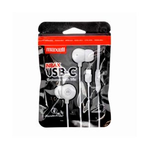 Audifonos In Bax Usb C W Mic White Ref 348595 Maxell