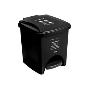Papelera Pedal Negra 20 Litros