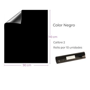 Bolsa Plastica 90X110Cm Negra Rollox10