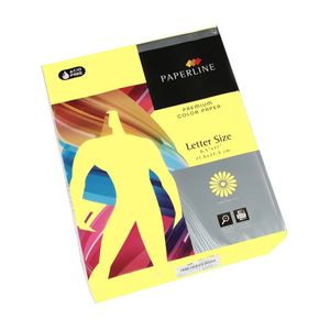 Papel Bond Carta 75Gr Amarillo Pastel Resmax500
